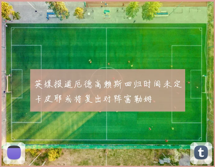 英媒报道厄德高赖斯回归时间未定卡皮耶或将复出对阵富勒姆